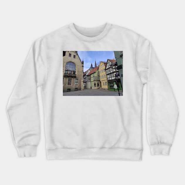 Half-timbered houses in Quedlinburg Crewneck Sweatshirt by Gourmetkater